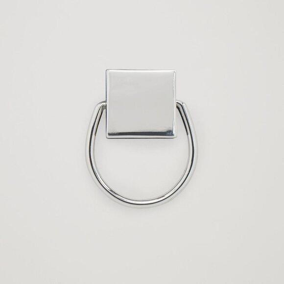 COS Semi precious Stone Ring in Silver Size M/L - Picture 3 of 3